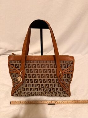 Fendi Zucchino Canvas Tote Bag